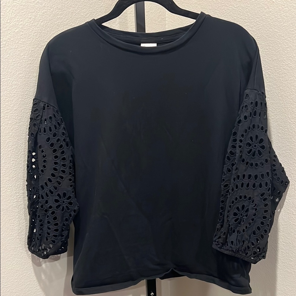 A New Day Black Boxy Embellished Sweatshirt